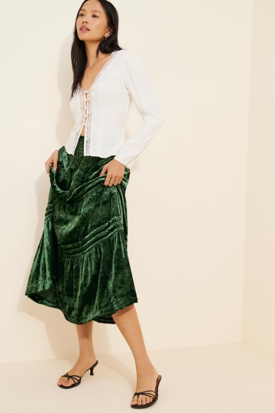 Somerset Velvet Maxi Skirt | Nuuly