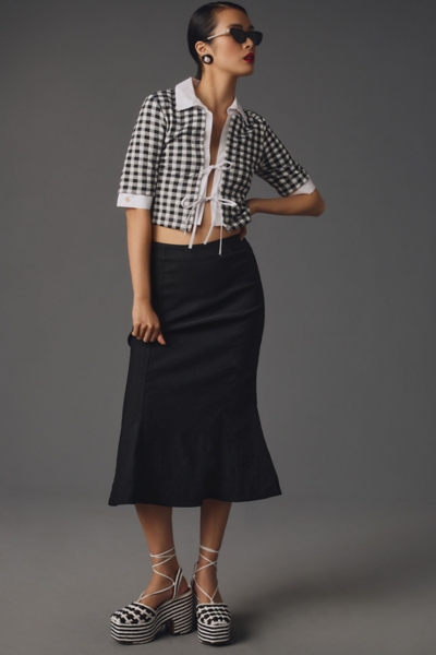 The Cecily Fit & Flare Midi Skirt | Nuuly