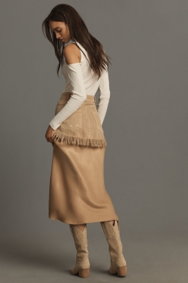 Twofer Slip Midi Skirt