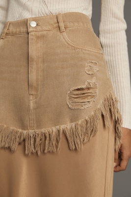 Twofer Slip Midi Skirt