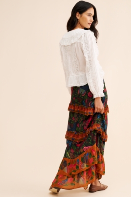Tiered Gardenfly Maxi Skirt | Nuuly