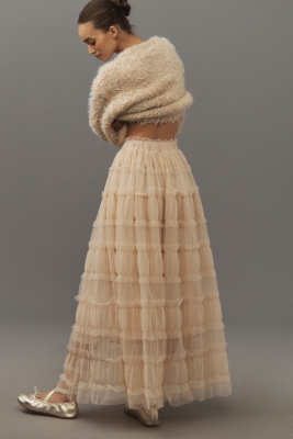 Shirred Tulle Maxi Skirt | Nuuly