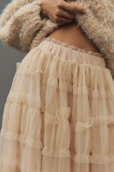 Shirred Tulle Maxi Skirt | Nuuly