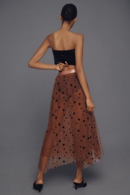 Sheer tulle maxi skirt cheap