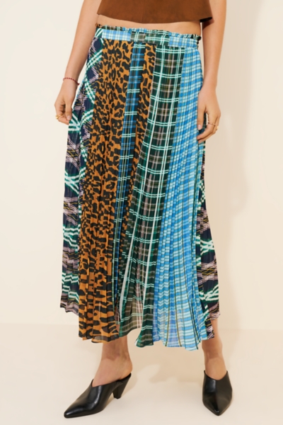Sheer Pleated Swing Maxi Skirt | Nuuly