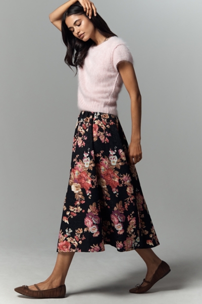 スカート Verybrain flower jacquard skirt yae（ヤエ）の「Flower jacqard skirt/フラワージャガードスカート