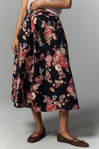 スカート Verybrain flower jacquard skirt Modern Green and Mint Wedding Guest Lehenga – HarleenKaur