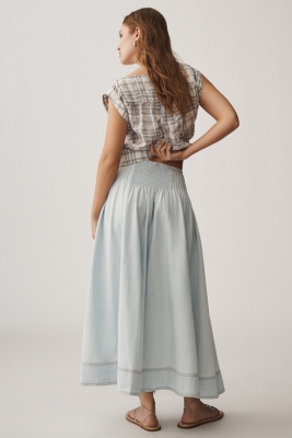 【BAON】Suab Belt Pintuck Long Skirt Treasure & Bond Pintuck Cotton Midi Skirt | Nordstrom