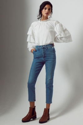 The Cigarette High-Rise Slim Straight Jeans | Nuuly Rent