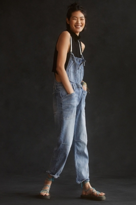 Anthropologie denim overalls on sale