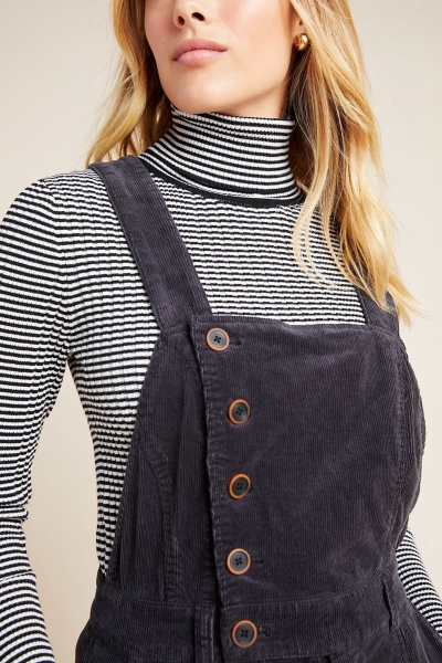 princess polly baby blue dress Feel The Passion Corduroy Jumpsuit - Black main image 0