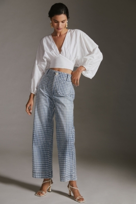 thevirgins gingham zipper pants