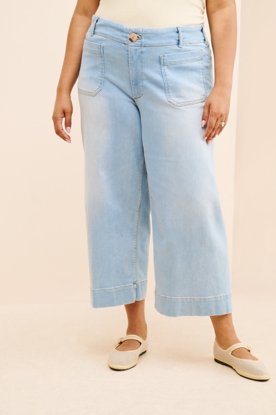 The Denim Colette Cropped Wide-Leg Jeans | Nuuly