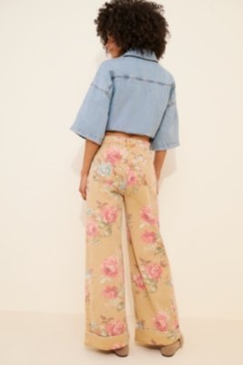 The Leon Double Hem High-Rise Wide-Leg Cuffed Jean | Nuuly