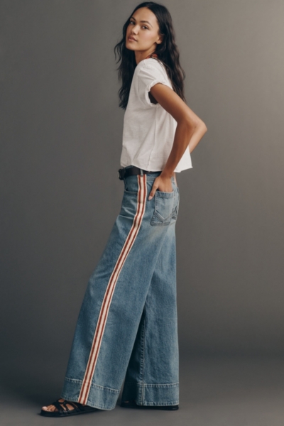 Azura High-Rise Wide-Leg Track Stripe Jeans | Nuuly