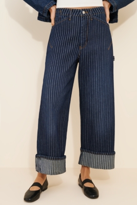 Anthropologie ピルクロハイライズ カーペンターバレルジーンズ High-Rise Carpenter Barrel Jeans | Nuuly
