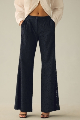 Lace Adorned Wide-Leg Pants | Nuuly