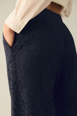 Lace Adorned Wide-Leg Pants | Nuuly