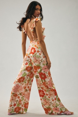 Heliconia Ruffle Jumpsuit