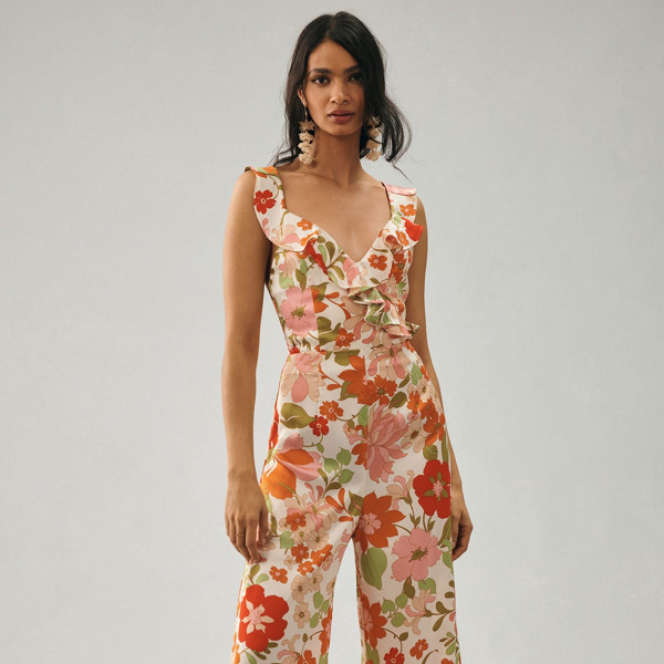 Heliconia Ruffle Jumpsuit | Nuuly Rent