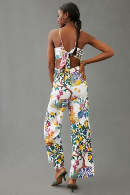 Cutout Floral Jumpsuit