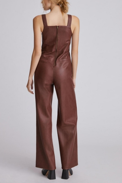 Vegan Leather Pinafore Jumpsuit | Nuuly