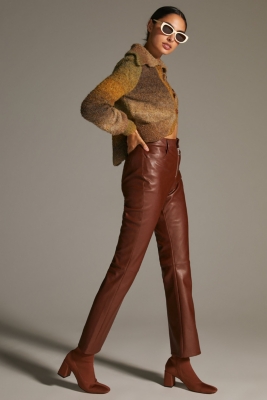 Vegan Leather Kick-Flare Pants | Nuuly