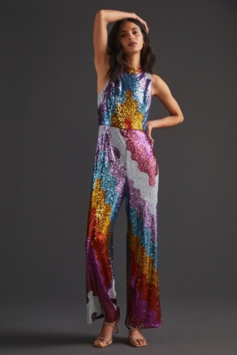 Abstract Sequined Jumpsuit | Nuuly