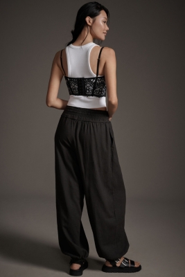 【YOURNUS】Letona Pintuck Balloon Pants Linen Smocked Balloon Pants | Nuuly