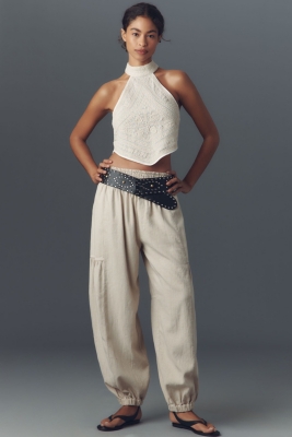 Relaxed Linen Blend Pull-On Pants | Nuuly
