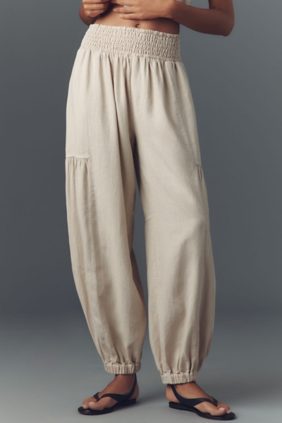 Relaxed Linen Blend Pull-On Pants | Nuuly