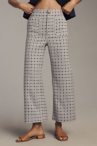 The Colette Cropped Wide-Leg Pants: Dobby Jacquard | Nuuly