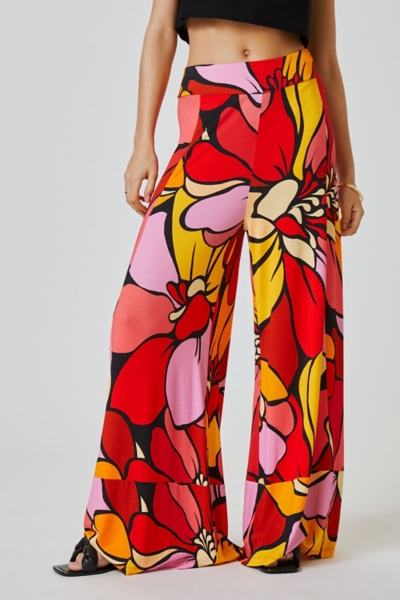 Wide Leg Floral Pants