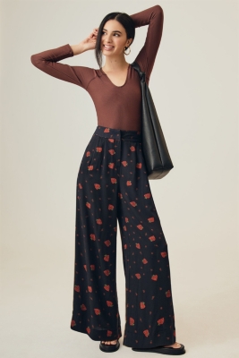 【COLOR iN ID】Berry flower frill pants Angie Large Ruffle Pant (B3695) - Creations Boutique