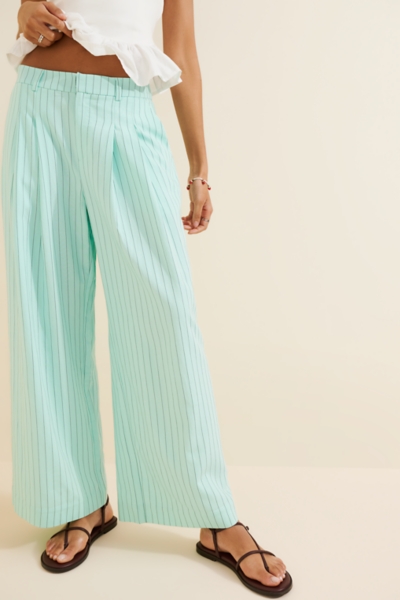 The Avery Pinstripe Wide-Leg Trousers | Nuuly