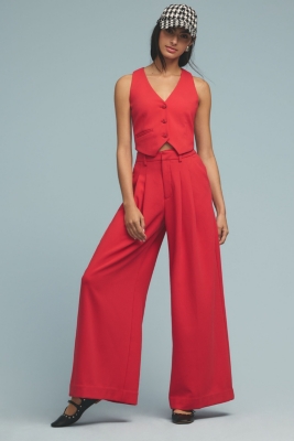 The Avery Pleated Wide-Leg Trousers | Nuuly Rent