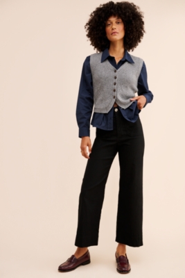 The Colette Cropped High-Rise Wide-Leg Jeans