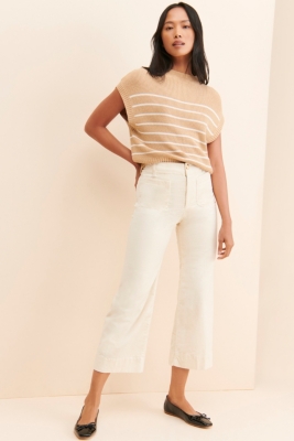Colette Cropped Wide-Leg Corduroy Pants Nuuly