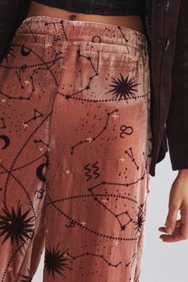 Embroidered Velvet Wide-Leg Pants | Nuuly