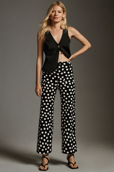 The Colette Crop Wide-Leg Ponte Pants | Nuuly
