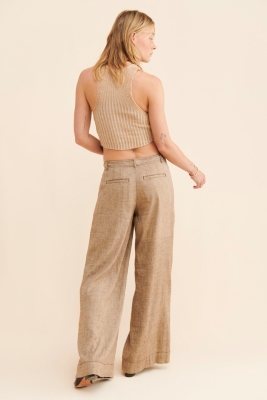 Linen Mid-Rise Wide Leg Pants | Nuuly