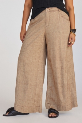 Linen Mid-Rise Wide Leg Pants | Nuuly