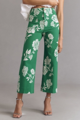 The Colette Cropped Wide-Leg Seashell Pants