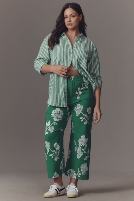 The Colette Cropped Wide-Leg Seashell Pants