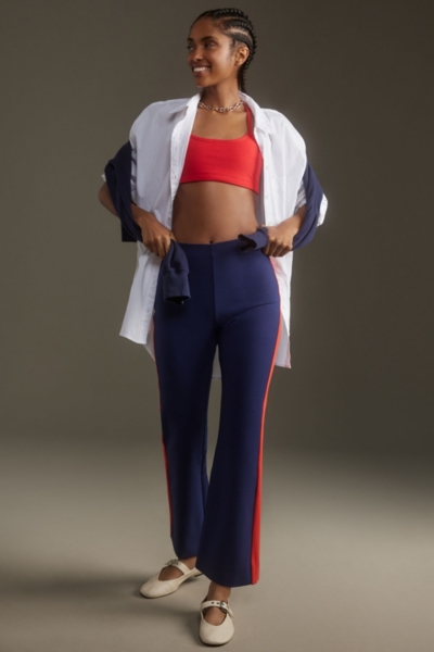 The Margot Kick-Flare Cropped Pants: Sport Stripe | Nuuly