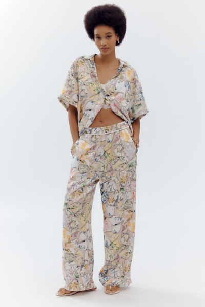 The Brooklin Wide-Leg Pull-On Pants: Printed Editi | Nuuly