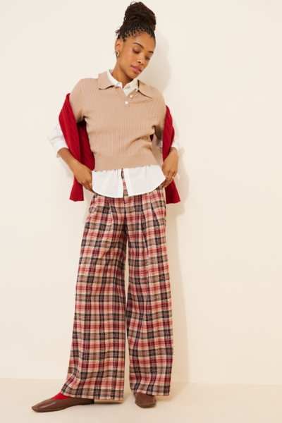 The Avery Sparkle Pleated Wide-Leg Trousers | Nuuly
