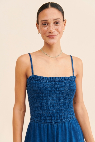 Wide-Leg Smocked Jumpsuit | Nuuly