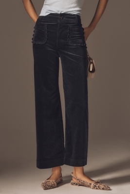 The Colette Corduroy Crop Wide-Leg Pants