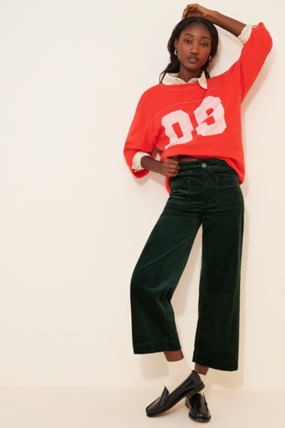 The Colette Bow Corduroy Crop Wide-Leg Pants | Nuuly display picture 1